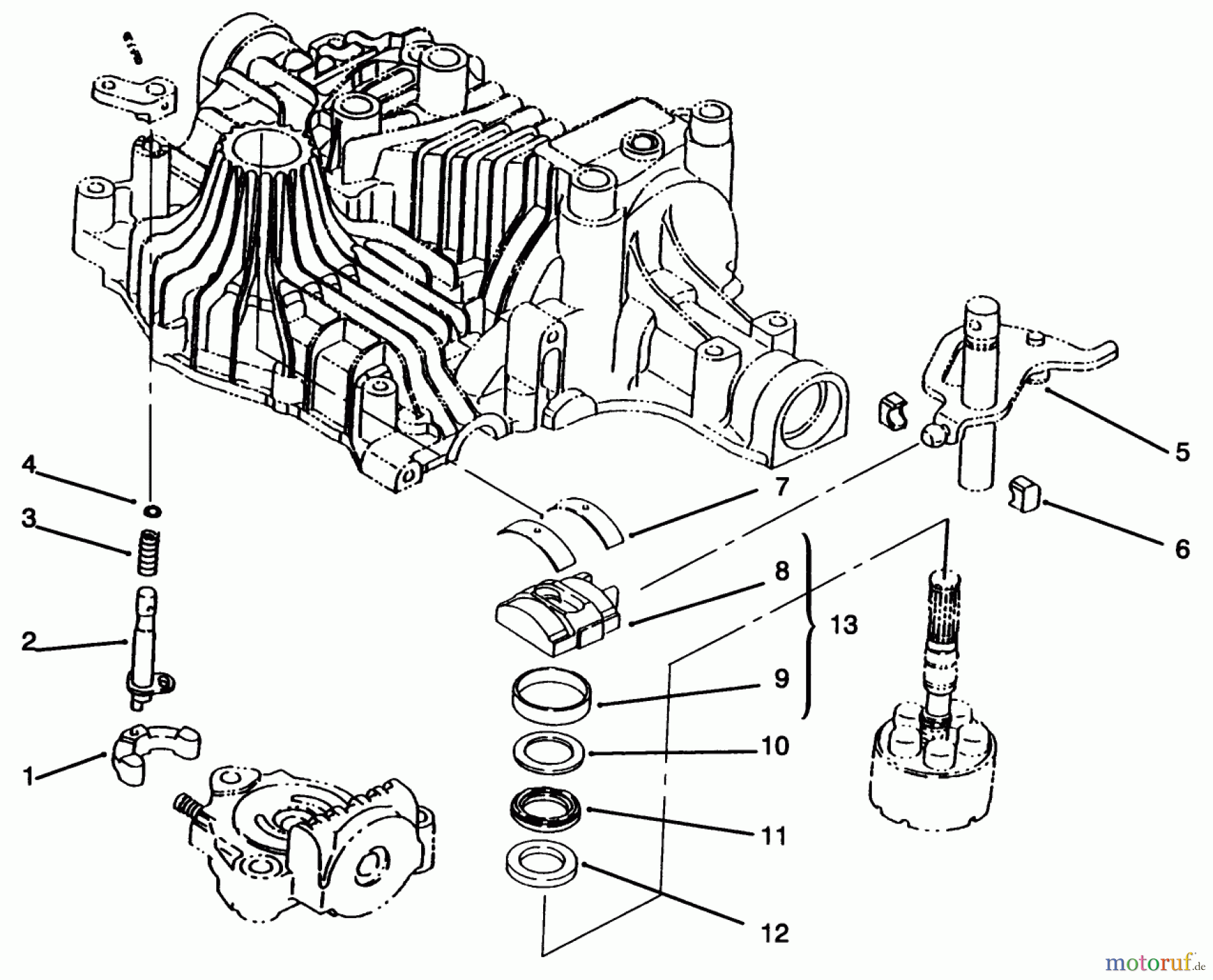  Toro Neu Mowers, Lawn & Garden Tractor Seite 1 72085 (267-H) - Toro 267-H Lawn and Garden Tractor, 1996 (6900001-6999999) RANGE SHIFT