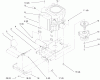 Toro 72085 (267-H) - 267-H Lawn and Garden Tractor, 1997 (7900001-7999999) Listas de piezas de repuesto y dibujos TWIN CYLINDER ENGINE, MUFFLER, AND P.T.O.