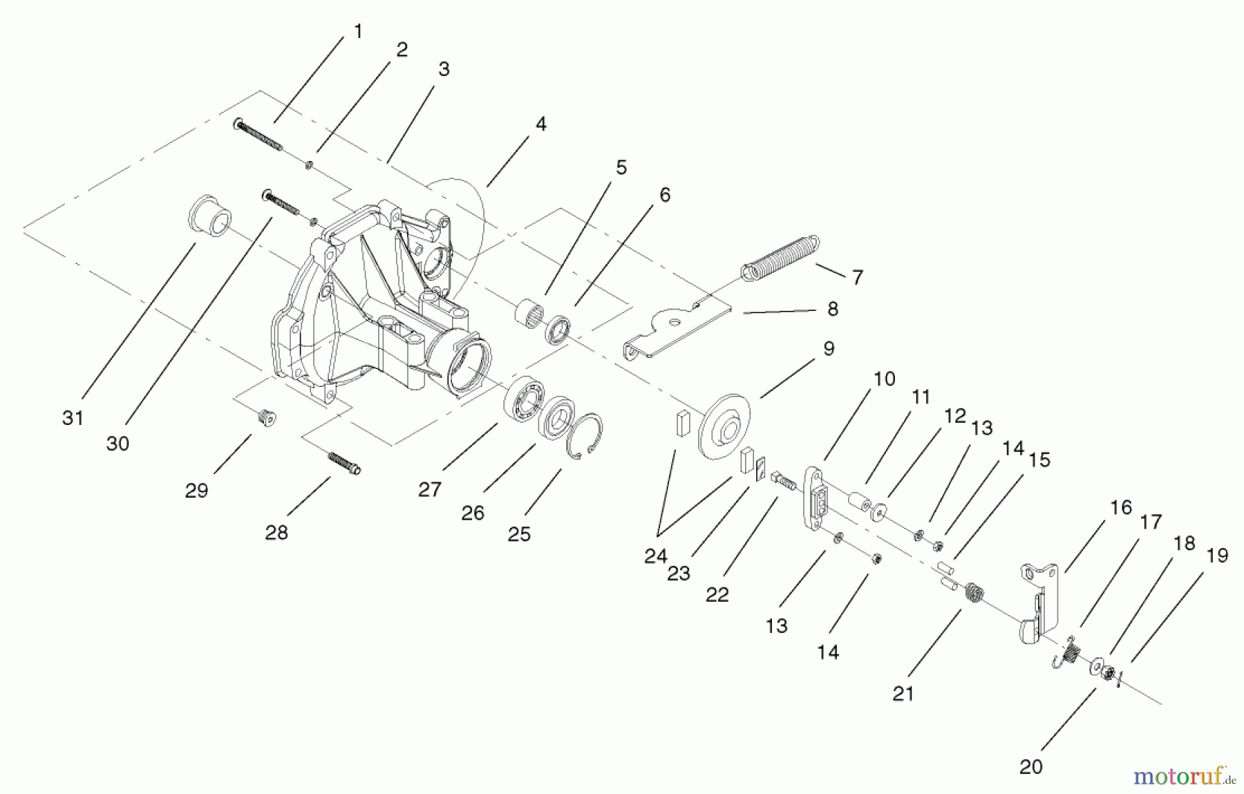  Toro Neu Mowers, Lawn & Garden Tractor Seite 1 72087 (268-H) - Toro 268-H Lawn and Garden Tractor, 2002 (220000001-220999999) BRAKE ASSEMBLY