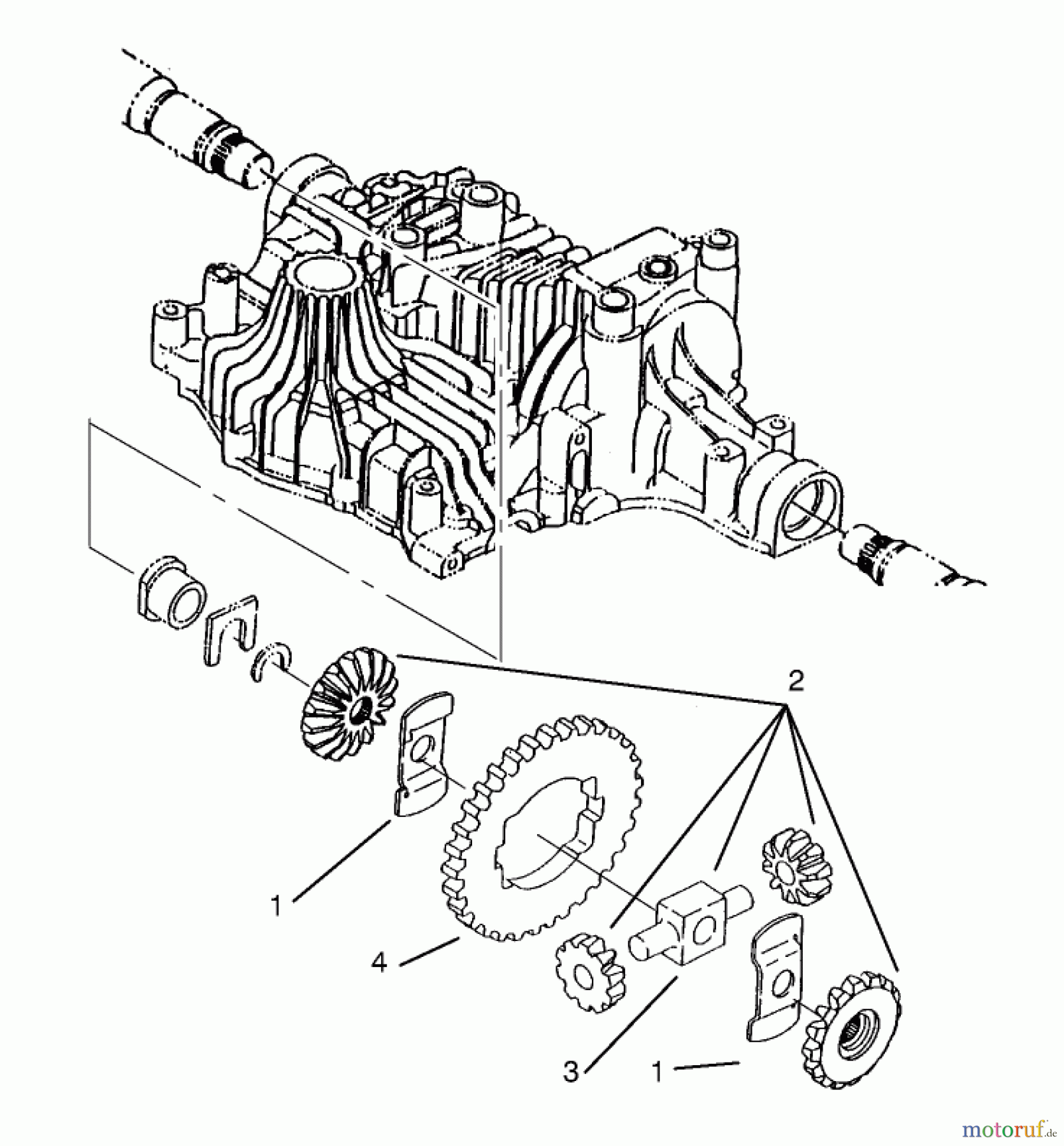  Toro Neu Mowers, Lawn & Garden Tractor Seite 1 72102 (269-H) - Toro 269-H Lawn and Garden Tractor, 1998 (8900400-8999999) DIFFERENTIAL GEAR