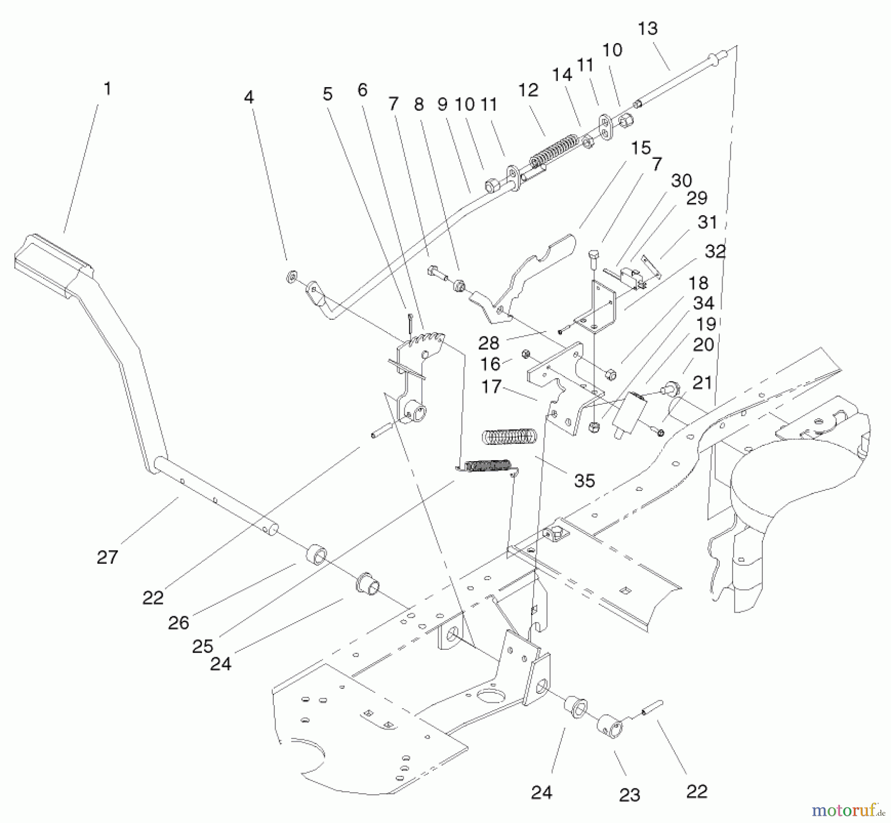  Toro Neu Mowers, Lawn & Garden Tractor Seite 1 72108 (270-H) - Toro 270-H Lawn and Garden Tractor, 2000 (200000001-200999999) HYDRO BRAKE ASSEMBLY
