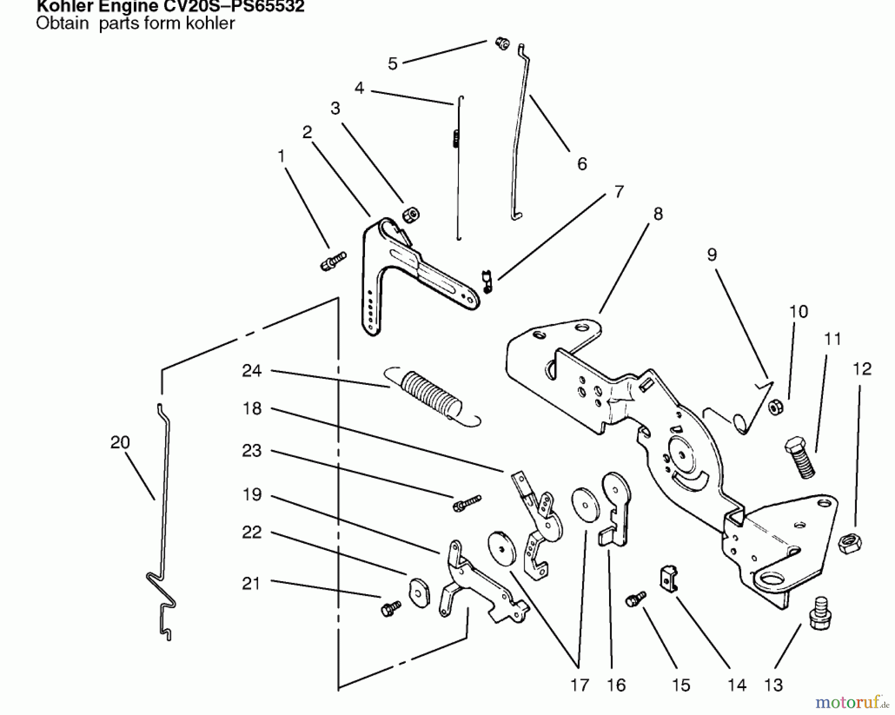  Toro Neu Mowers, Lawn & Garden Tractor Seite 1 72110 (270-H) - Toro 270-H Lawn and Garden Tractor, 1996 (6900001-6999999) ENGINE CONTROLS