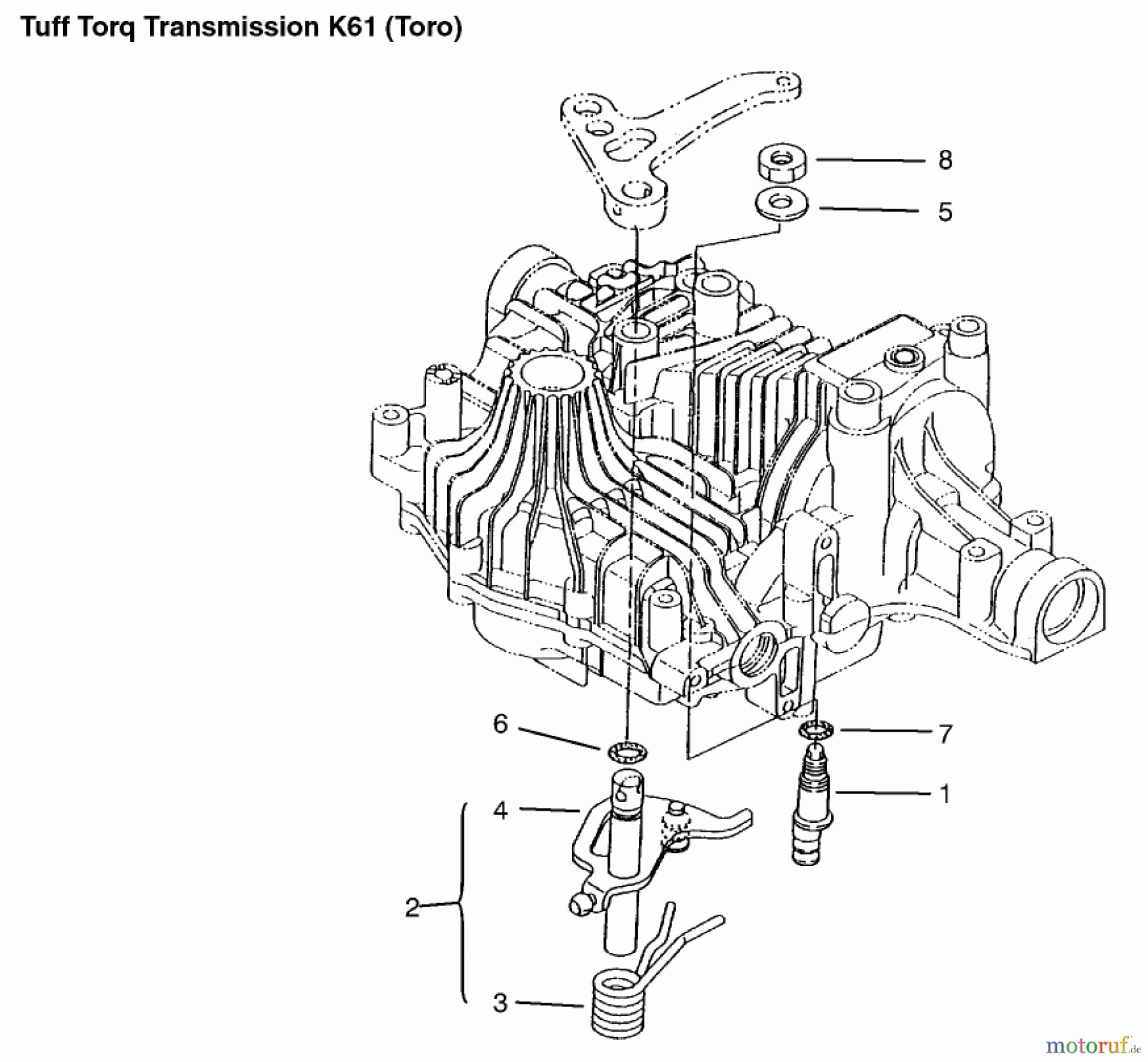  Toro Neu Mowers, Lawn & Garden Tractor Seite 1 72110 (270-H) - Toro 270-H Lawn and Garden Tractor, 1996 (6900001-6999999) N-CENTERING
