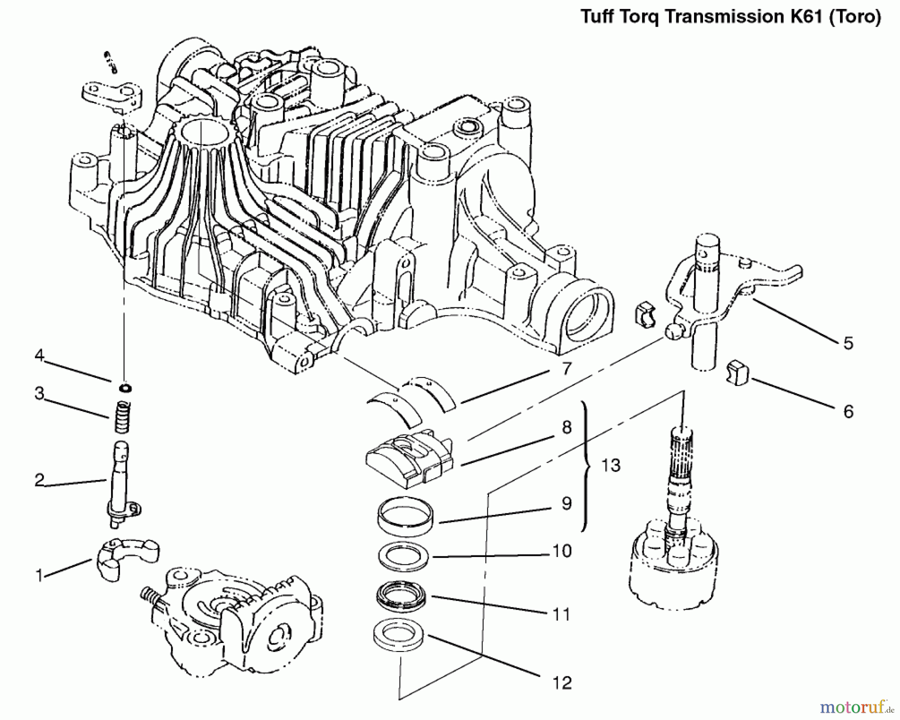  Toro Neu Mowers, Lawn & Garden Tractor Seite 1 72110 (270-H) - Toro 270-H Lawn and Garden Tractor, 1996 (6900001-6999999) RANGE SHIFT