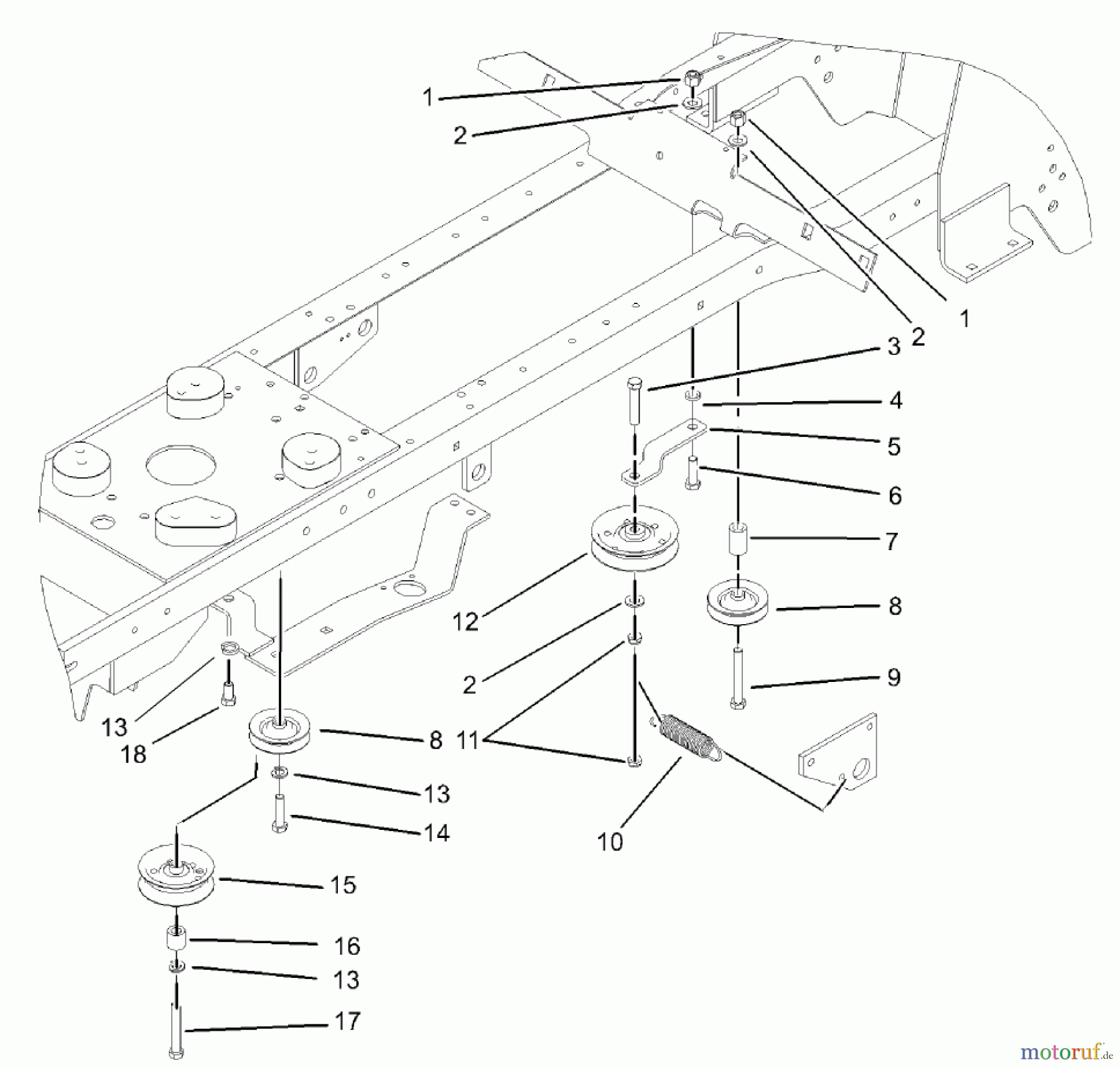  Toro Neu Mowers, Lawn & Garden Tractor Seite 1 72200 (410) - Toro 410 Garden Tractor, 2005 (250000001-250999999) HYDRO DRIVE ASSEMBLY