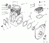 Toro 73362 (312-8) - 312-8 Garden Tractor, 1996 (6900001-6999999) Listas de piezas de repuesto y dibujos CRANKCASE AND CYLINDER HEAD