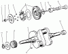 Toro 73422 (416-8) - 416-8 Garden Tractor, 1997 (7900001-7999999) Listas de piezas de repuesto y dibujos CARN & CRANKSHAFTS