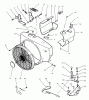 Toro 73501 (520-H) - 520-H Garden Tractor, 1995 (59000412-59002868) Ersatzteile BLOWER HOUSING AND GOVERNOR