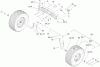 Toro 74582 (DH 210) - DH 210 Lawn Tractor, 2007 (270000001-270999999) Pièces détachées FRONT AXLE ASSEMBLY