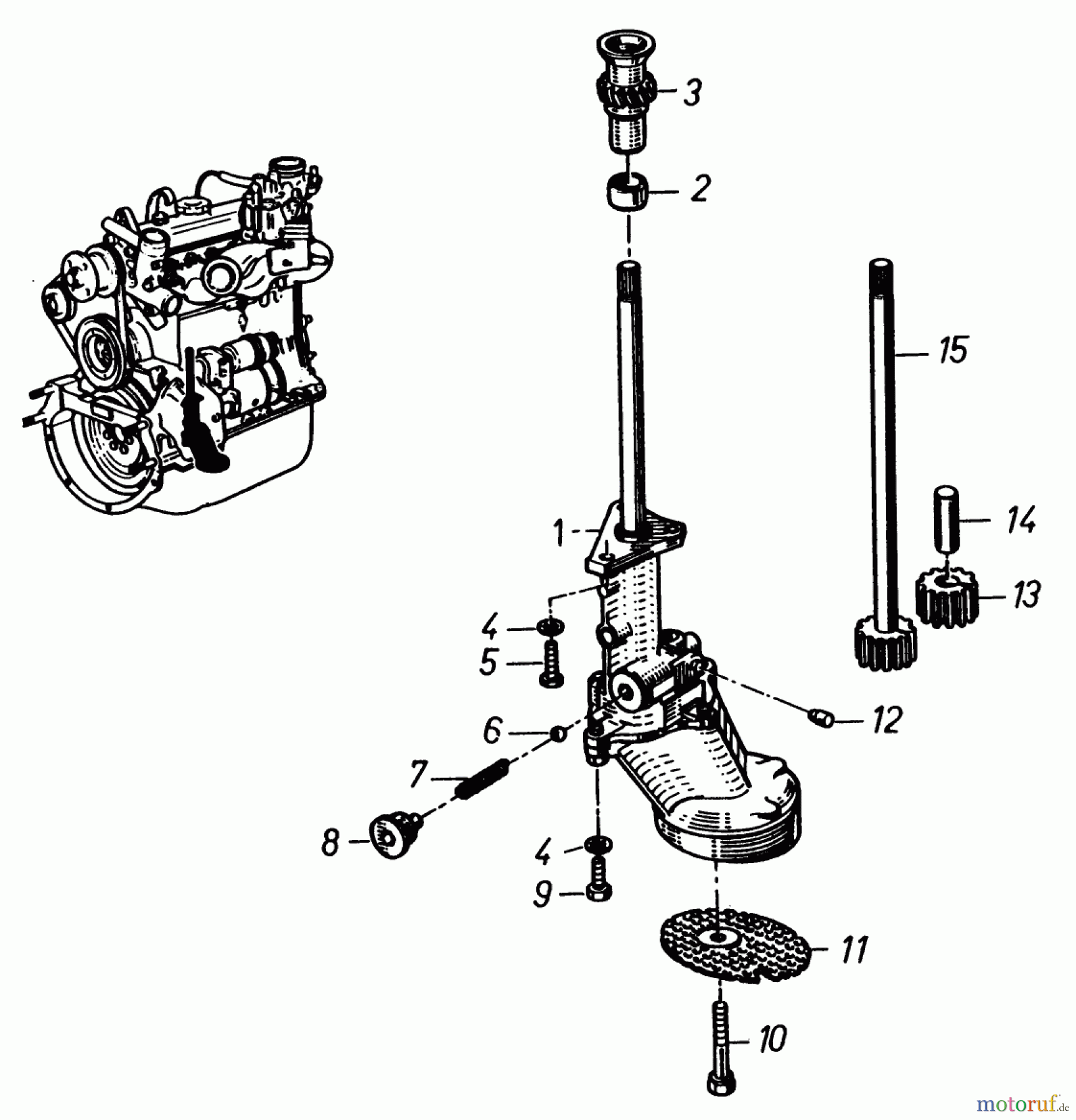  Toro Neu Mowers, Lawn & Garden Tractor Seite 2 81-20RG01 (D-250) - Toro D-250 10-Speed Tractor, 1978 OIL PUMP
