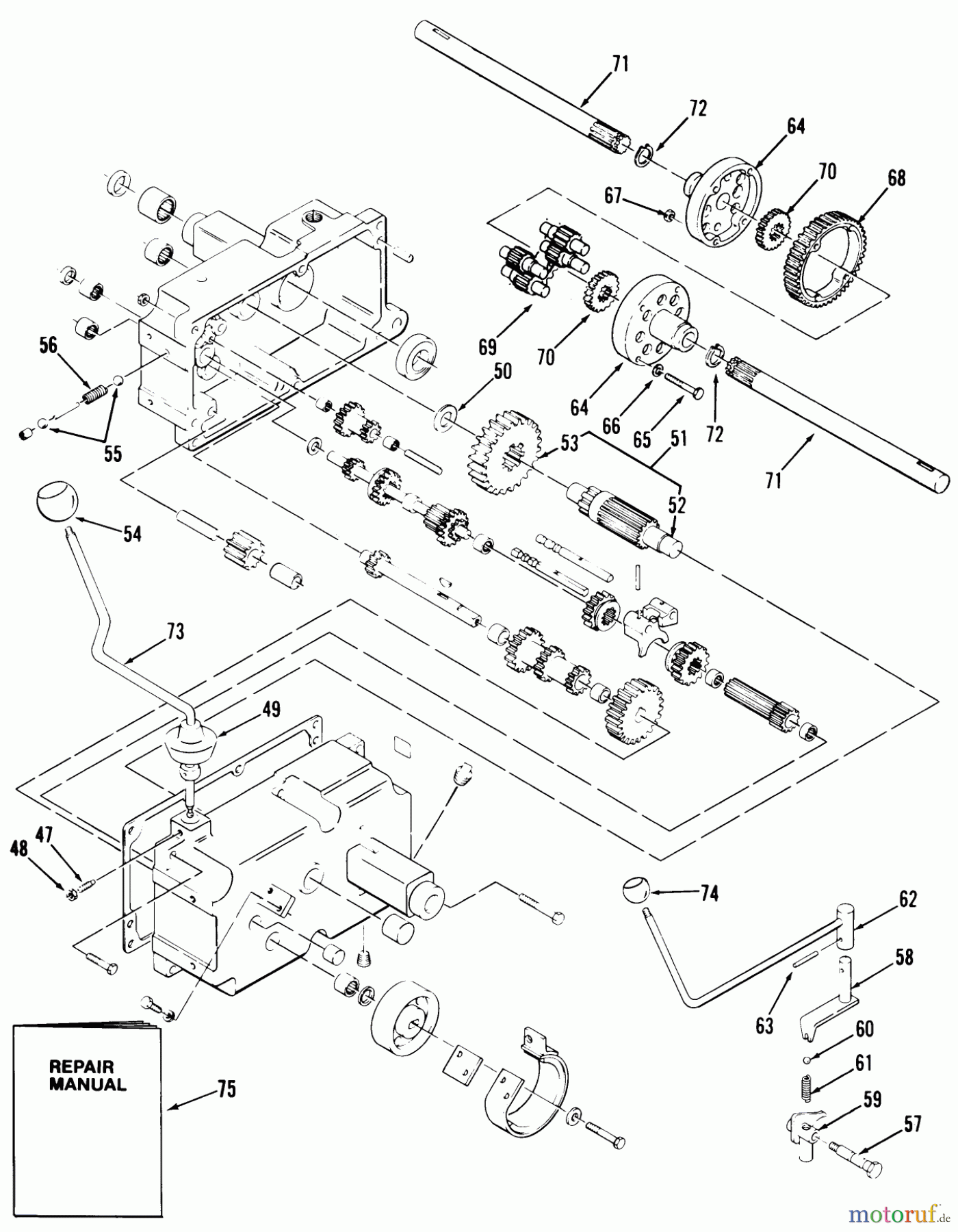  Toro Neu Mowers, Lawn & Garden Tractor Seite 2 A1-164201 (GT-1642) - Toro GT-1642 Twin 8-Speed Tractor, 1982 MECHANICAL TRANSMISSION-8 SPEED #2