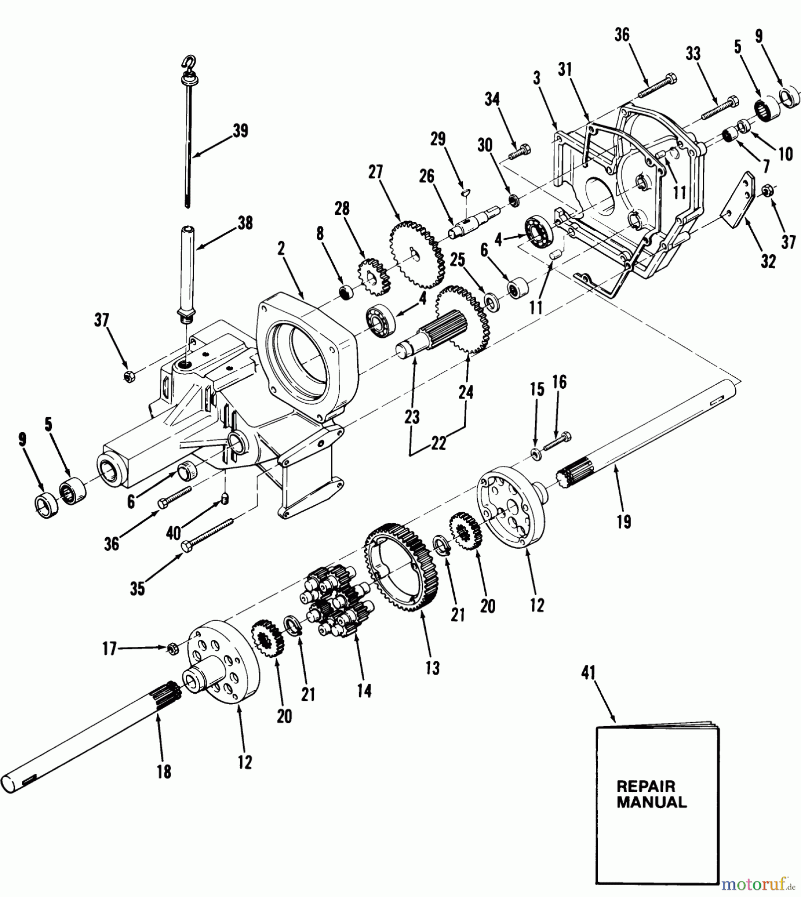  Toro Neu Mowers, Lawn & Garden Tractor Seite 2 A1-114201 (GT-1142) - Toro GT-1142 8-Speed Tractor, 1982 TRANSAXLE