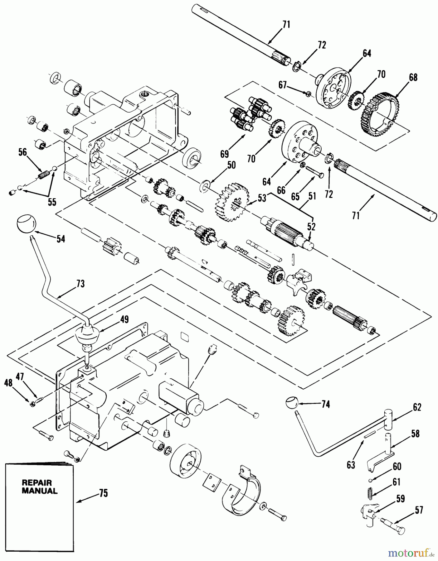  Toro Neu Mowers, Lawn & Garden Tractor Seite 2 A1-164202 (GT-1642) - Toro GT-1642 Twin 8-Speed Tractor, 1983 MECHANICAL TRANSMISSION-8-SPEED #2
