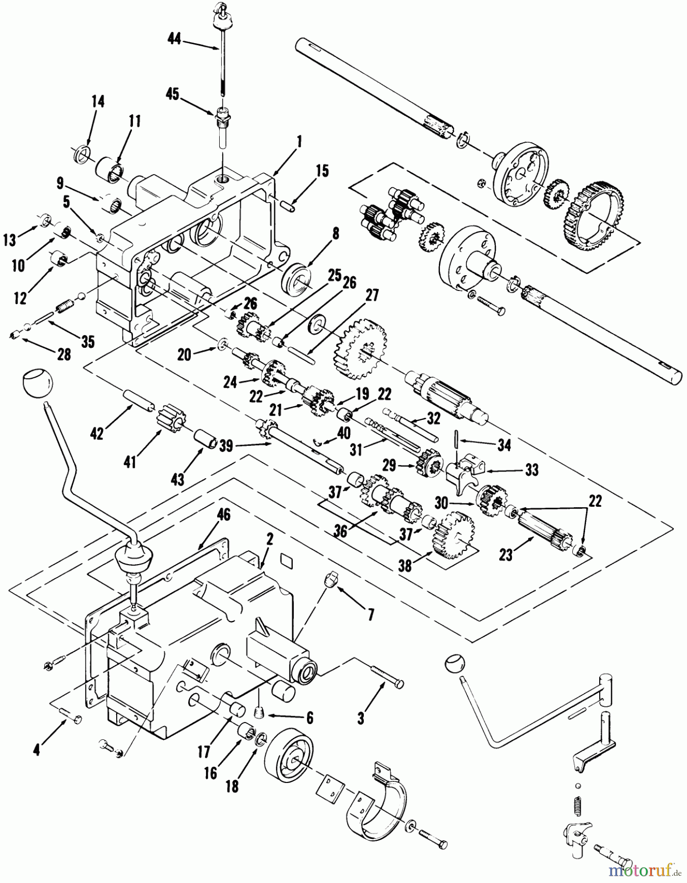  Toro Neu Mowers, Lawn & Garden Tractor Seite 2 A1-11B801 (GT-1100) - Toro GT-1100 8-Speed Tractor, 1984 8-SPEED TRANSMISSION