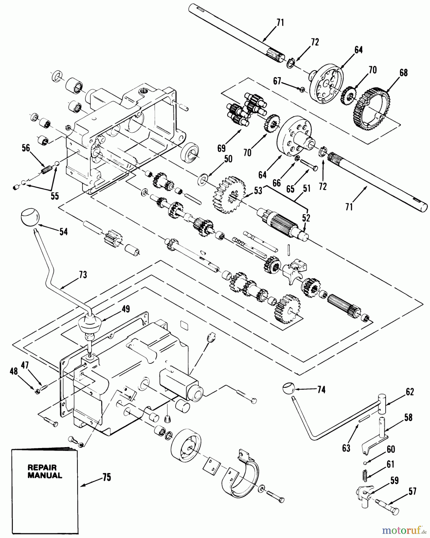  Toro Neu Mowers, Lawn & Garden Tractor Seite 2 A1-16B801 (GT-1600) - Toro GT-1600 Twin 8-Speed Tractor, 1984 MECHANICAL TRANSMISSION-8-SPEED
