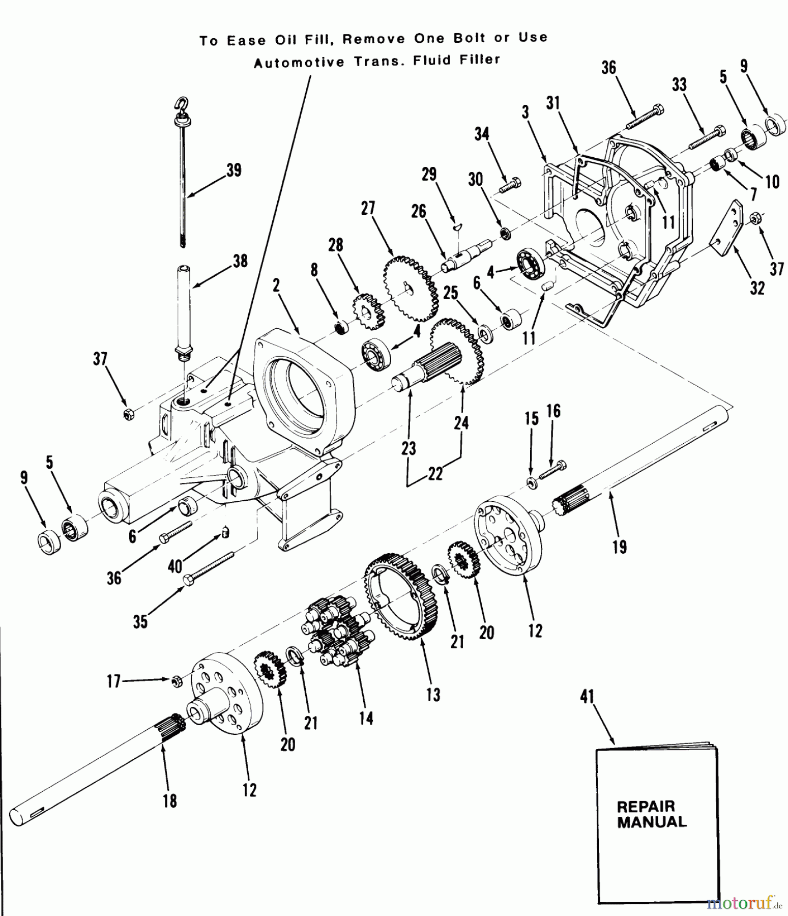  Toro Neu Mowers, Lawn & Garden Tractor Seite 2 A1-18BE01 (GT-1800) - Toro GT-1800 Twin Automatic Tractor, 1984 TRANSAXLE