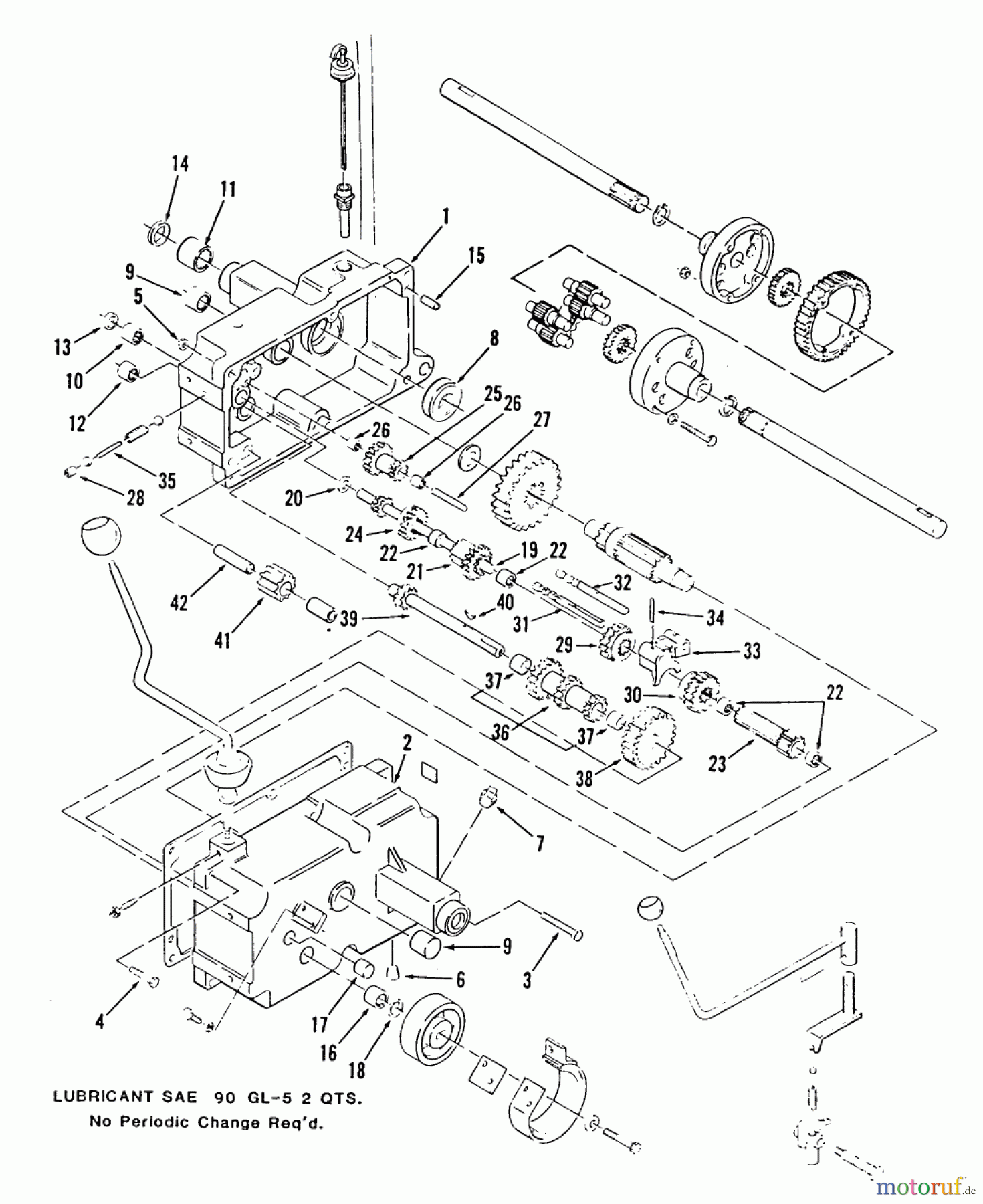 Toro Neu Mowers, Lawn & Garden Tractor Seite 2 E1-12K801 (312-8) - Toro 312-8 Garden Tractor, 1988 MECHANICAL TRANSMISSION-8-SPEED #1