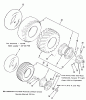 Toro E1-12K801 (312-8) - 312-8 Garden Tractor, 1988 Listas de piezas de repuesto y dibujos WHEELS AND TIRES