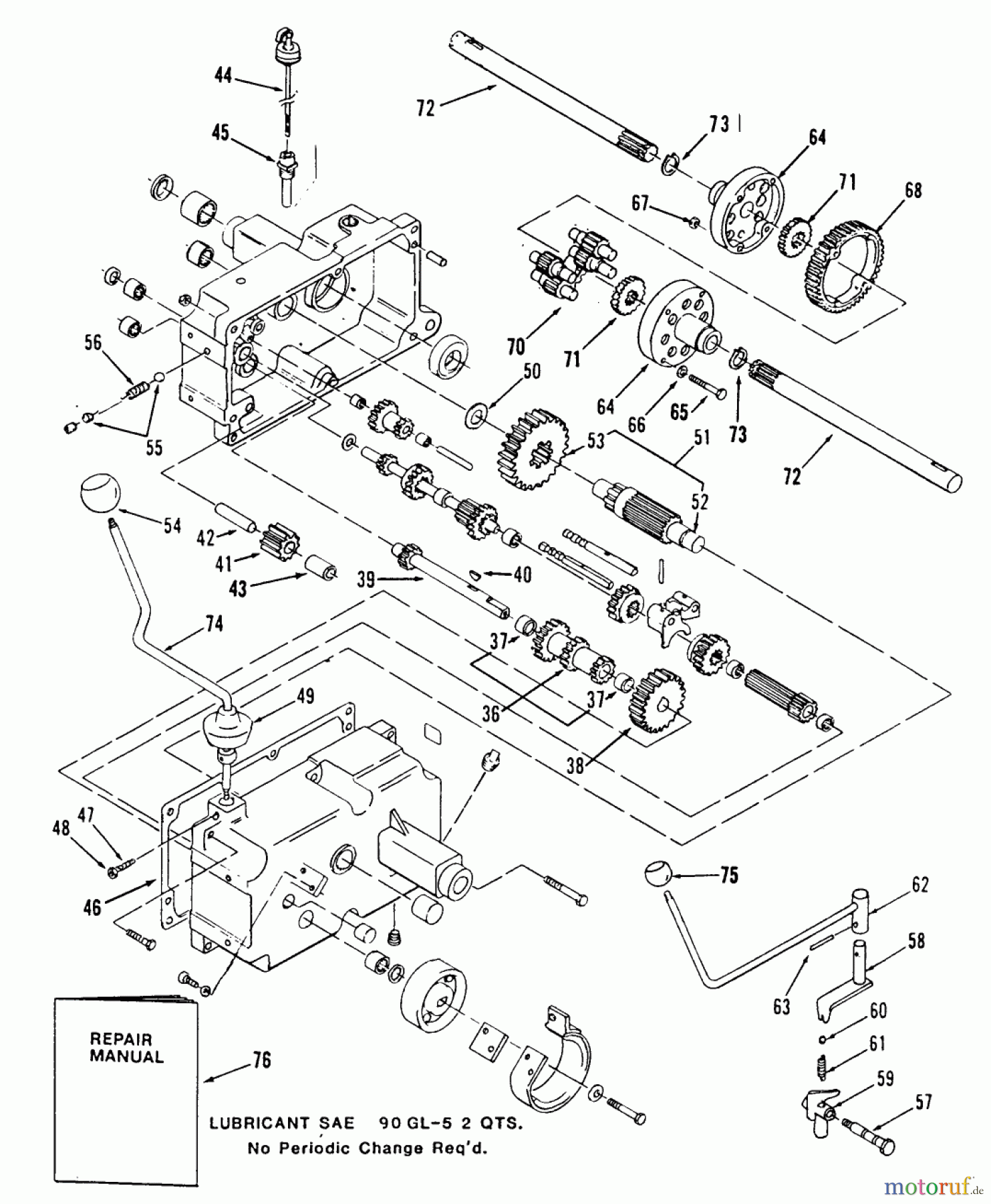  Toro Neu Mowers, Lawn & Garden Tractor Seite 2 R1-12K801 (312-8) - Toro 312-8 Garden Tractor, 1990 MECHANICAL TRANSMISSION-8-SPEED #2
