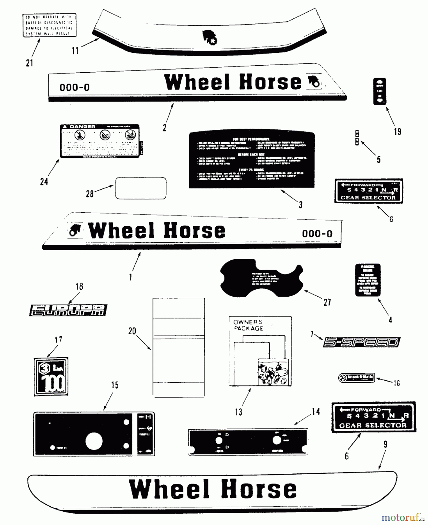  Toro Neu Mowers, Lawn & Garden Tractor Seite 2 R2-17K501 (227-5) - Toro 227-5 Tractor, 1990 DECALS, MISCELLANEOUS