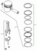 Toro R1-12K804 (312-8) - 312-8 Garden Tractor, 1992 (2000001-2999999) Listas de piezas de repuesto y dibujos KOHLER PISTON AND RINGS