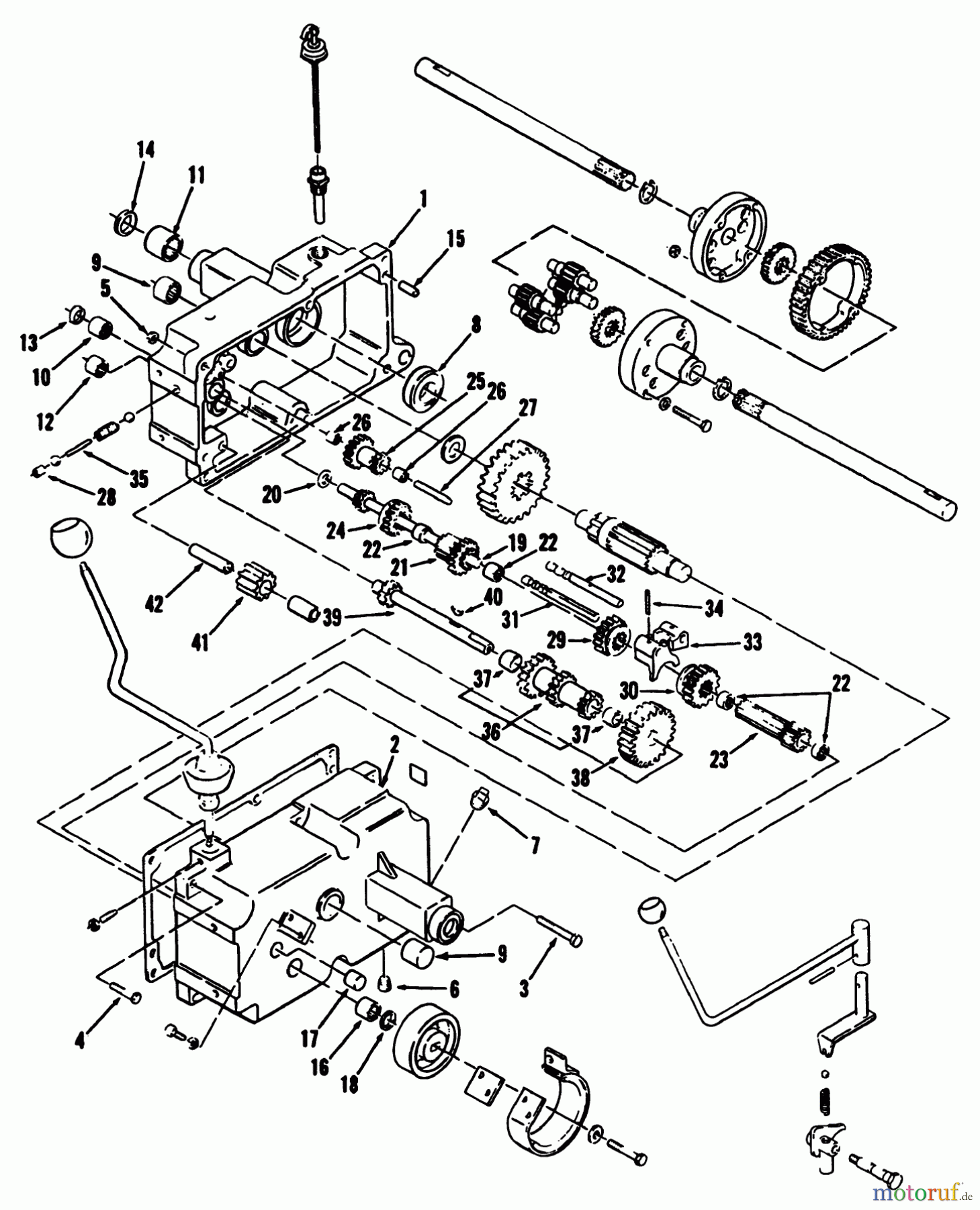  Toro Neu Mowers, Lawn & Garden Tractor Seite 2 R1-12K804 (312-8) - Toro 312-8 Garden Tractor, 1992 (2000001-2999999) MECHANICAL TRANSMISSION 8-SPEED #1