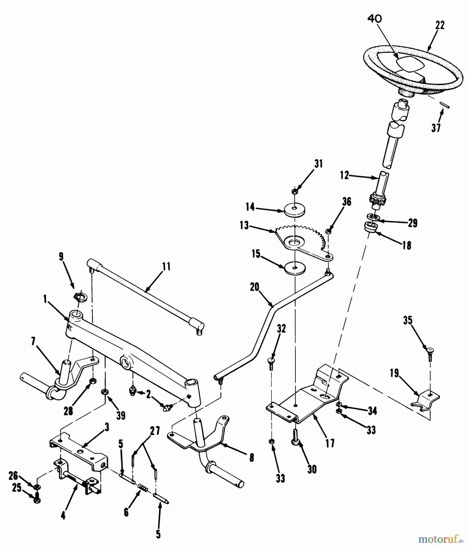  Toro Neu Mowers, Lawn & Garden Tractor Seite 2 R2-12OE02 (212-H) - Toro 212-H Tractor, 1992 (2000001-2999999) FRONT AXLE & STEERING ASSEMBLY
