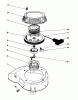 Toro 16212C - Lawnmower, 1987 (7000001-7999999) Ersatzteile RECOIL ASSEMBLY (MODEL NO. 47PG6)
