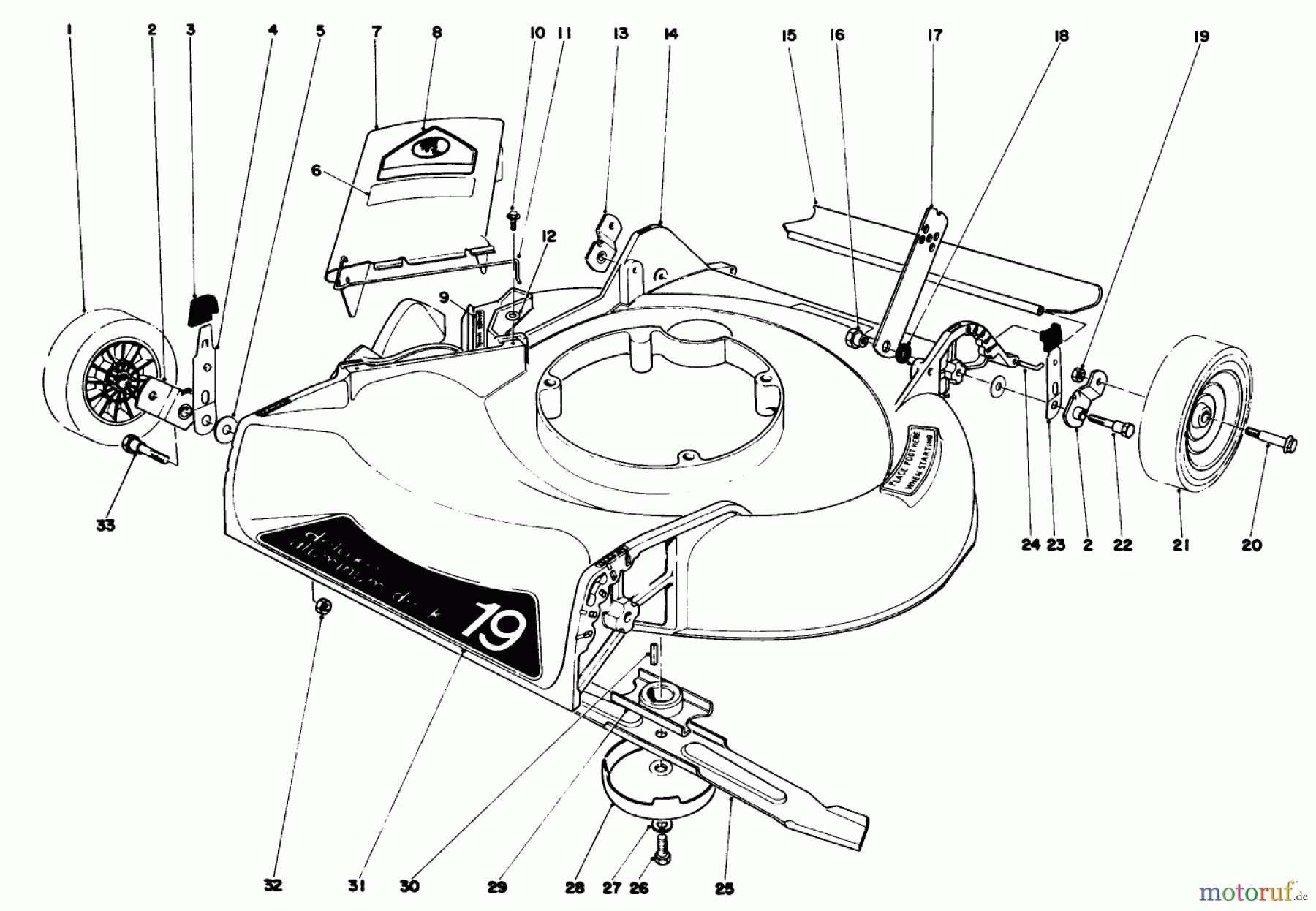 Toro Neu Mowers, Walk-Behind Seite 1 16300 - Toro Lawnmower, 1982 (2000001-2999999) HOUSING ASSEMBLY