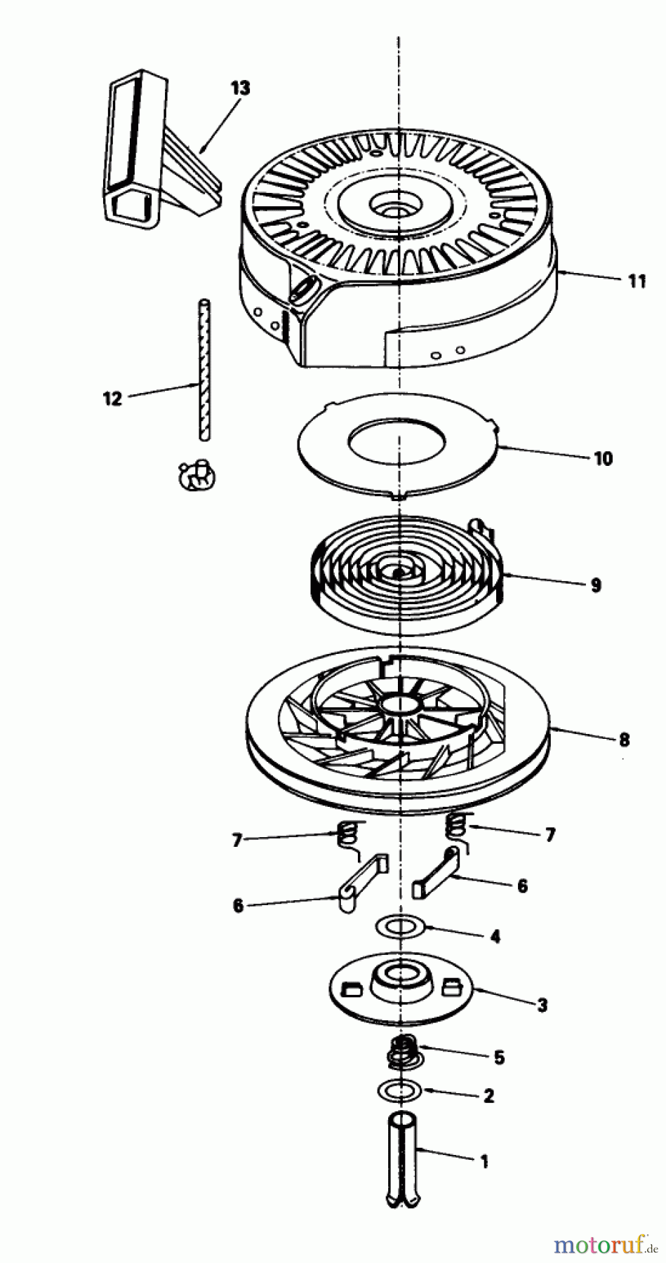  Toro Neu Mowers, Walk-Behind Seite 1 16340C - Toro Lawnmower, 1987 (7000001-7999999) REWIND STARTER N0. 590635