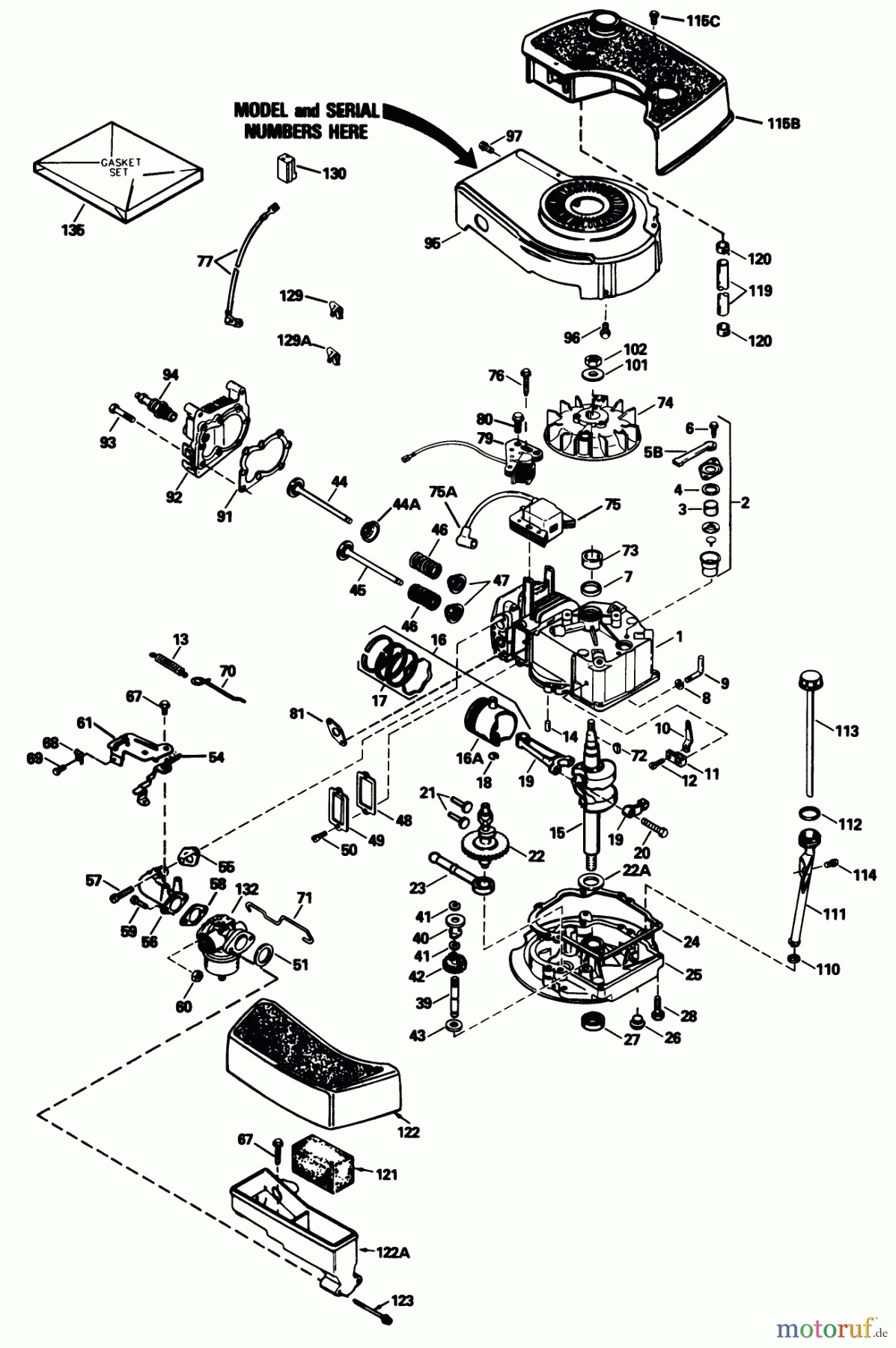  Toro Neu Mowers, Walk-Behind Seite 1 16793 - Toro Lawnmower, 1990 (0000001-0999999) ENGINE TECUMSEH MODEL NO. TNT 100-10104F