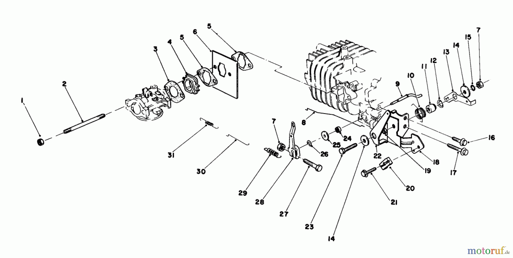 Toro Neu Mowers, Walk-Behind Seite 1 20581 - Toro Lawnmower, 1984 (4000001-4999999) GOVERNOR ASSEMBLY
