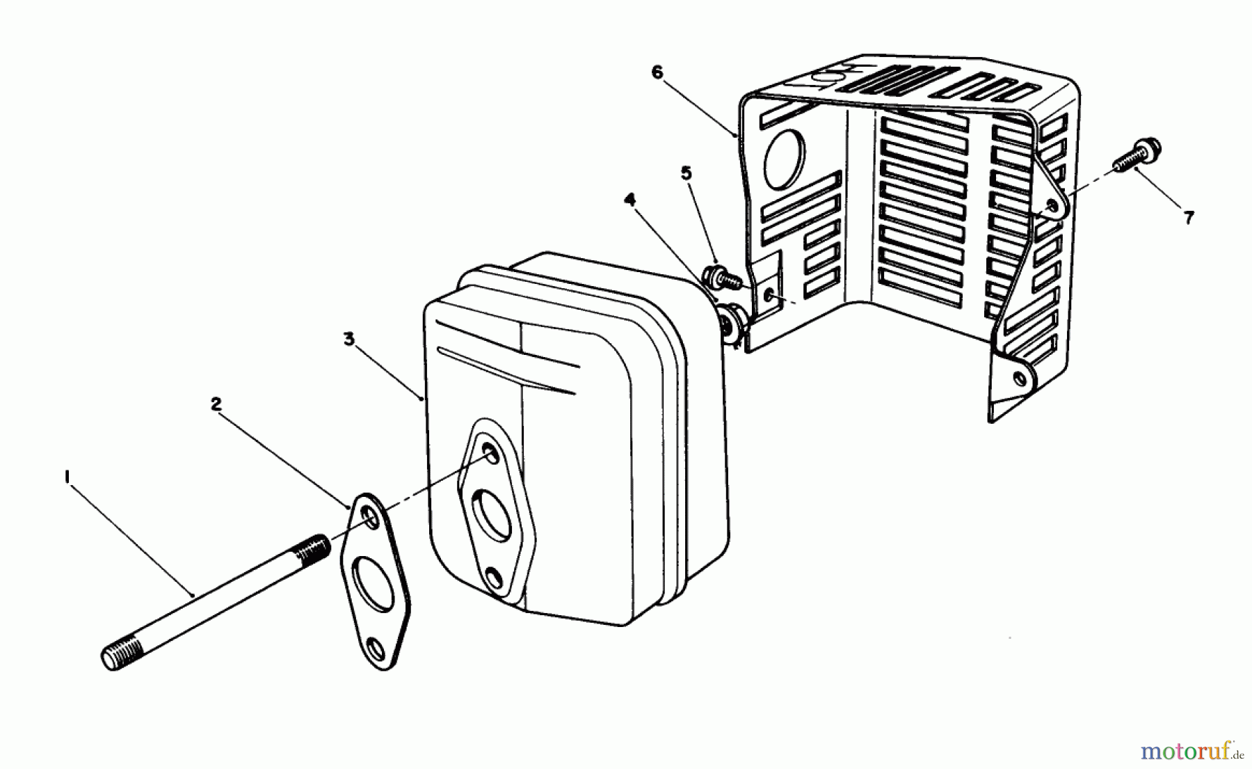  Toro Neu Mowers, Walk-Behind Seite 1 20622 - Toro Lawnmower, 1988 (8000001-8999999) MUFFLER ASSEMBLY (MODEL NO. VMH7)