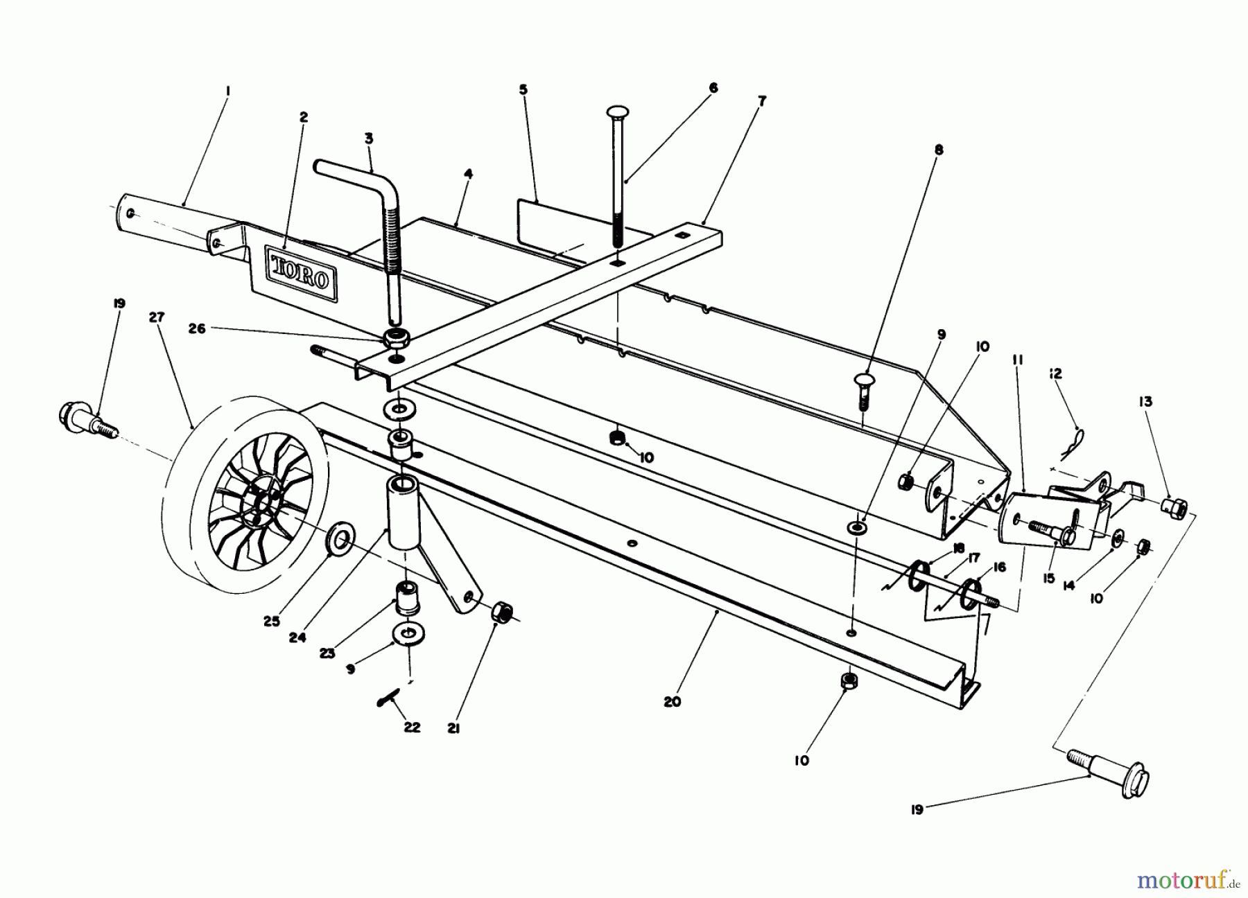  Toro Neu Mowers, Walk-Behind Seite 1 20627C - Toro Lawnmower, 1986 (6000001-6999999) DETHATCHER KIT MODEL NO. 59126 (OPTIONAL)