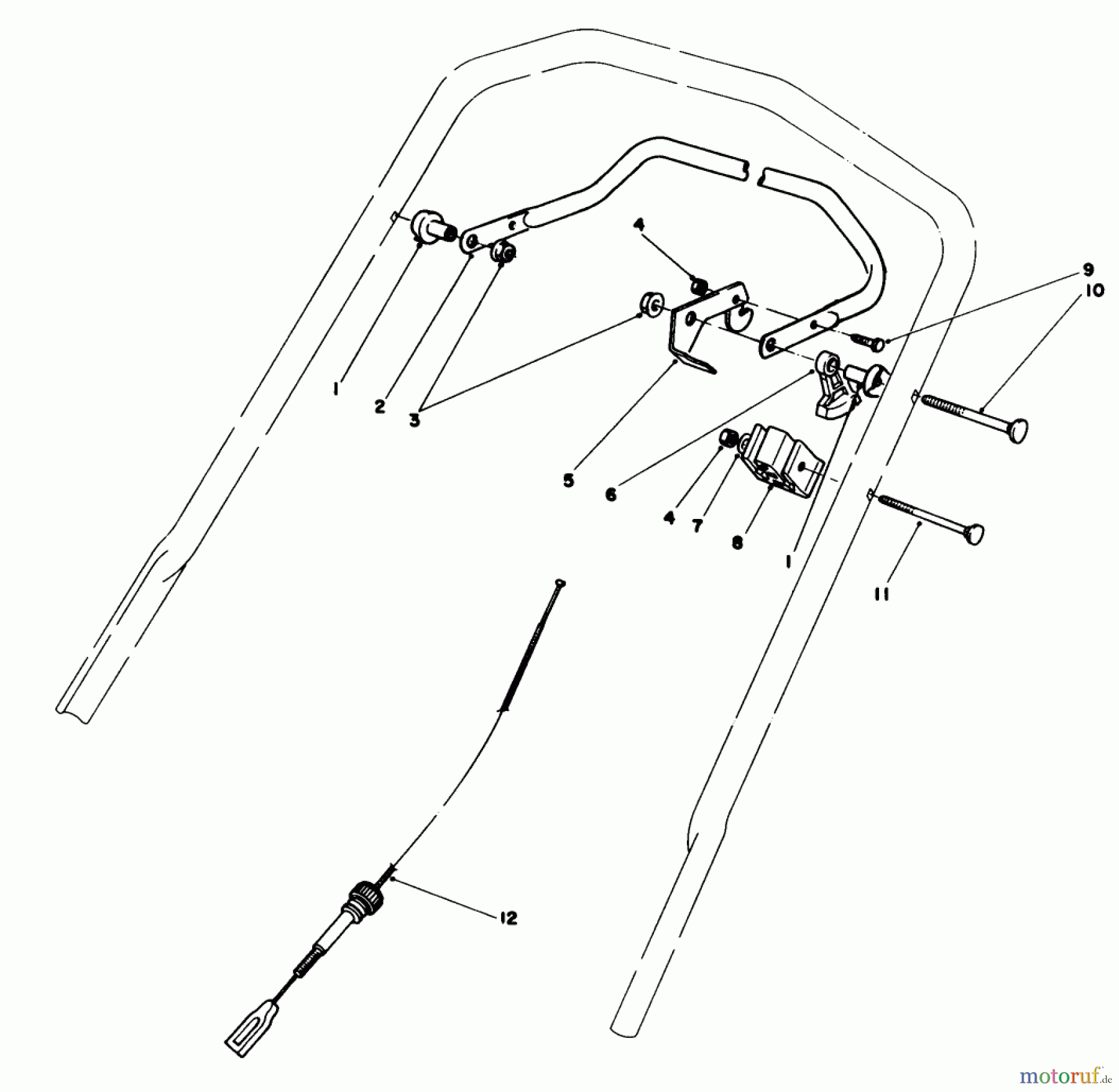  Toro Neu Mowers, Walk-Behind Seite 1 20629C - Toro Lawnmower, 1986 (6000001-6999999) TRACTION CONTROL ASSEMBLY