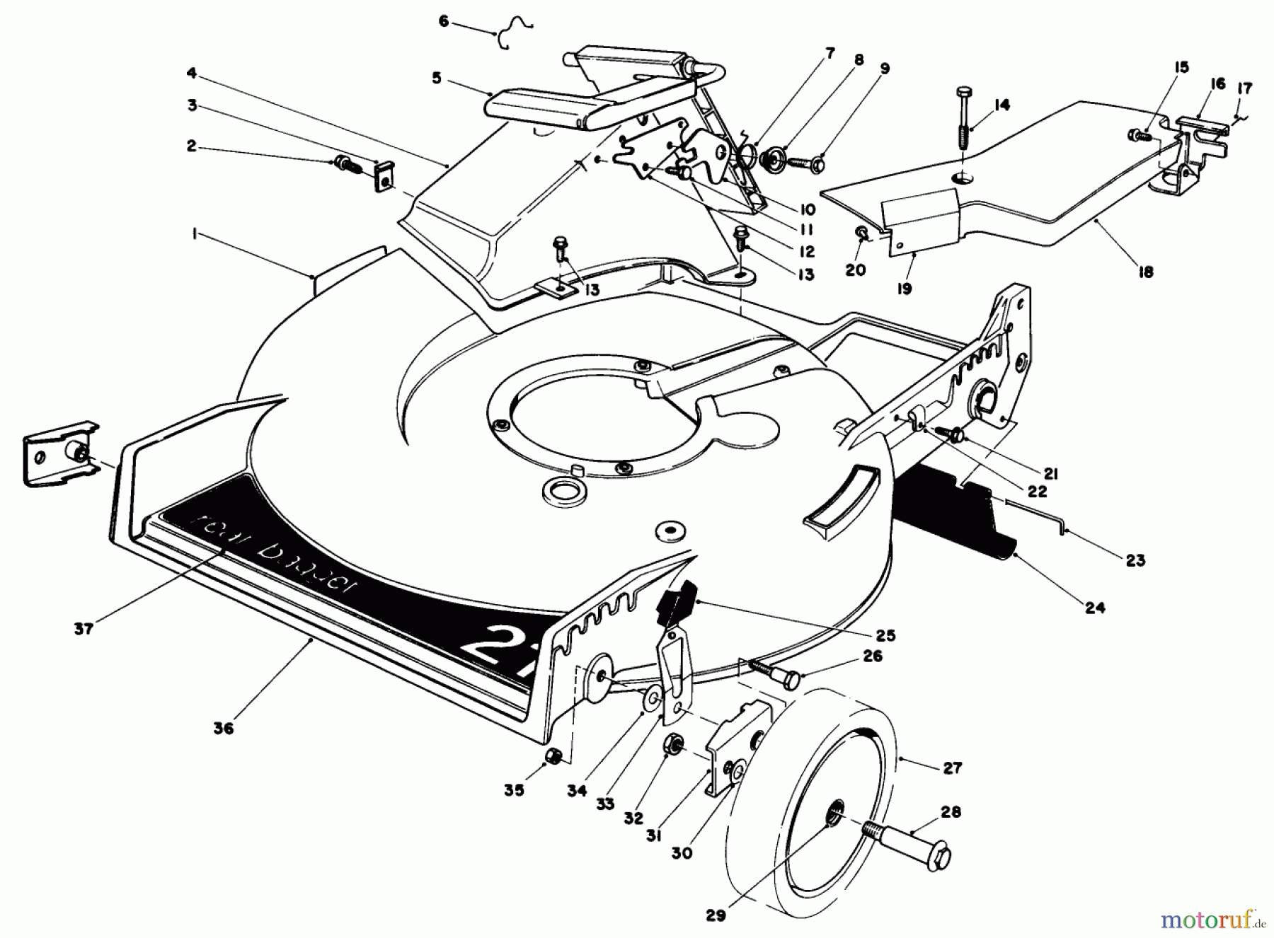  Toro Neu Mowers, Walk-Behind Seite 1 20675 - Toro Lawnmower, 1984 (4000001-4999999) HOUSING ASSEMBLY