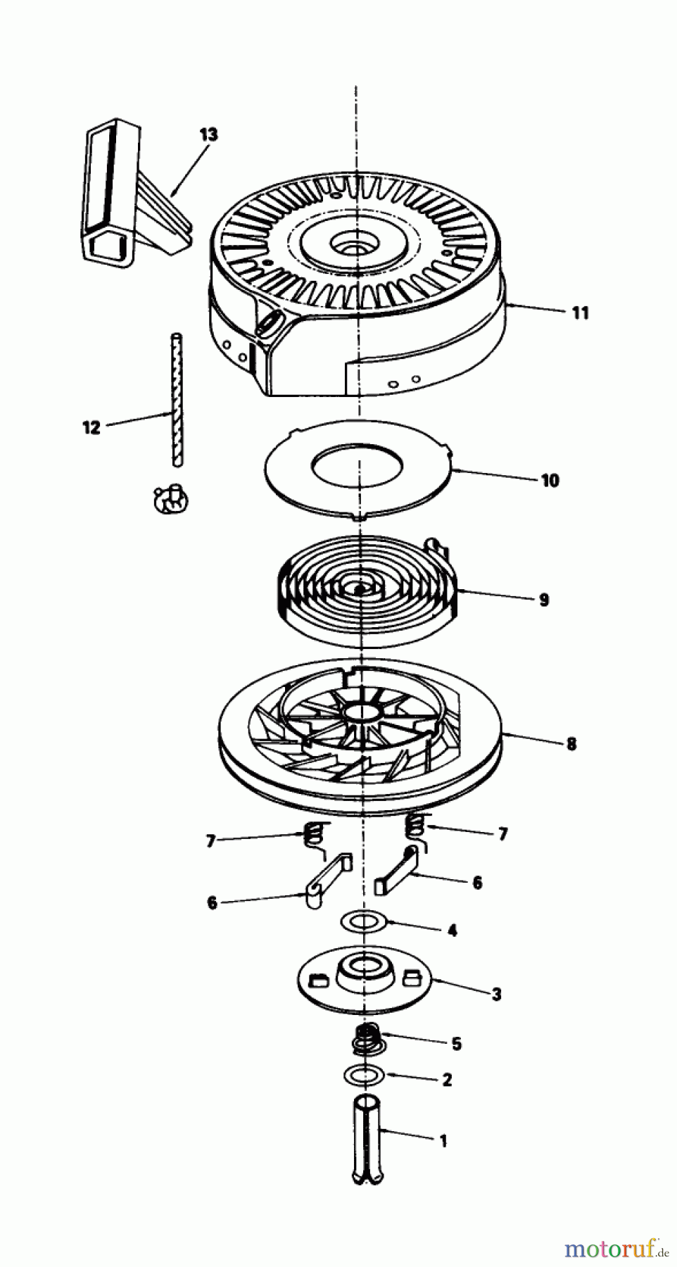 Toro Neu Mowers, Walk-Behind Seite 1 20780C - Toro Lawnmower, 1988 (8000001-8999999) REWIND STARTER NO.590635