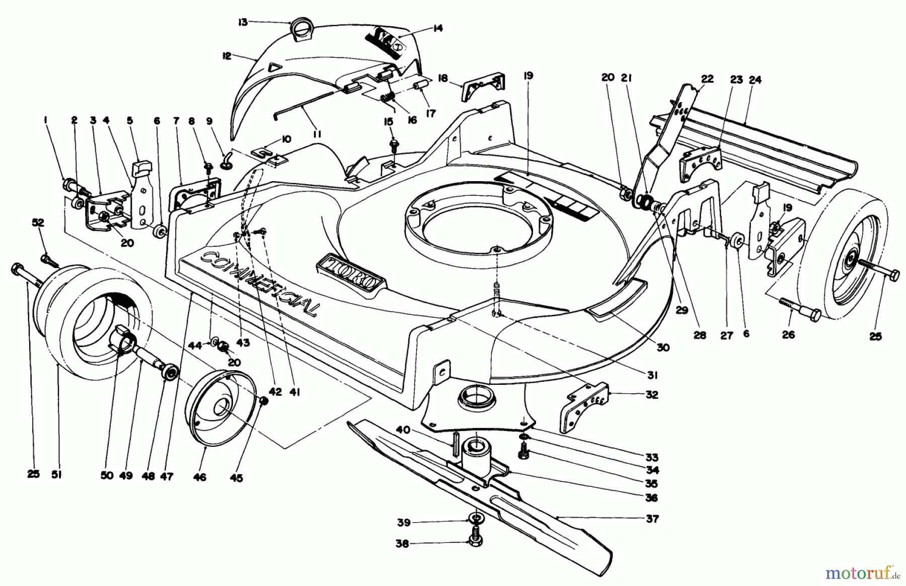 Toro Neu Mowers, Walk-Behind Seite 2 22025C - Toro Lawnmower, 1988 (8000001-8999999) HOUSING ASSEMBLY