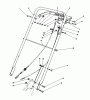 Toro 22035 - Lawnmower, 1986 (6000001-6999999) Listas de piezas de repuesto y dibujos HANDLE ASSEMBLY (MODEL 22035)