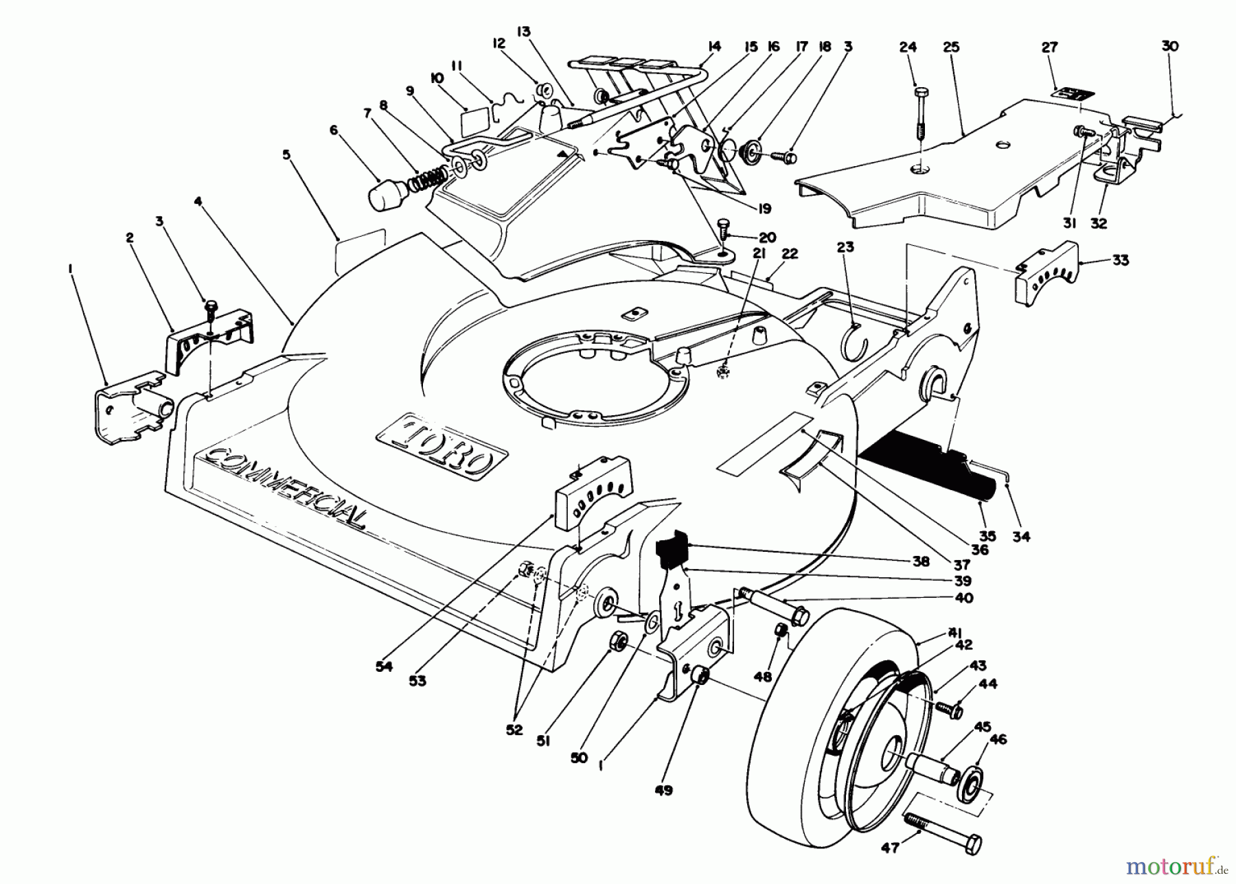 Toro Neu Mowers, Walk-Behind Seite 2 22035C - Toro Lawnmower, 1989 (9000001-9999999) HOUSING ASSEMBLY