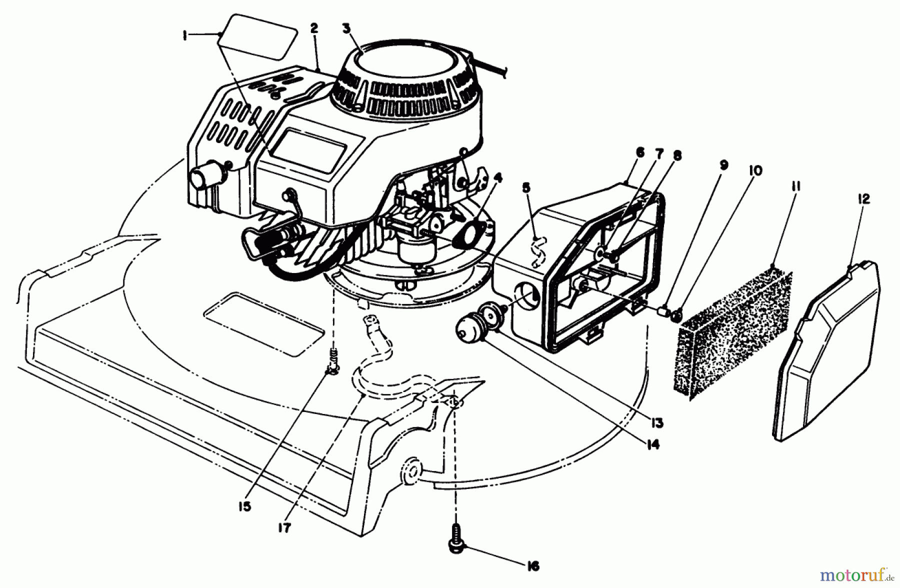  Toro Neu Mowers, Walk-Behind Seite 2 22043 - Toro Lawnmower, 1993 (3900001-3900964) ENGINE ASSEMBLY
