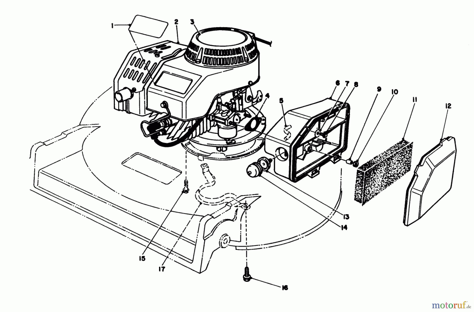 Toro Neu Mowers, Walk-Behind Seite 2 22043 - Toro Lawnmower, 1993 (3900965-3999999) ENGINE ASSEMBLY
