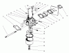 Toro 22043 - Recycler Mower, 1999 (9900001-9999999) Listas de piezas de repuesto y dibujos CARBURETOR ASSEMBLY (MODEL NO. 47PT7-7)