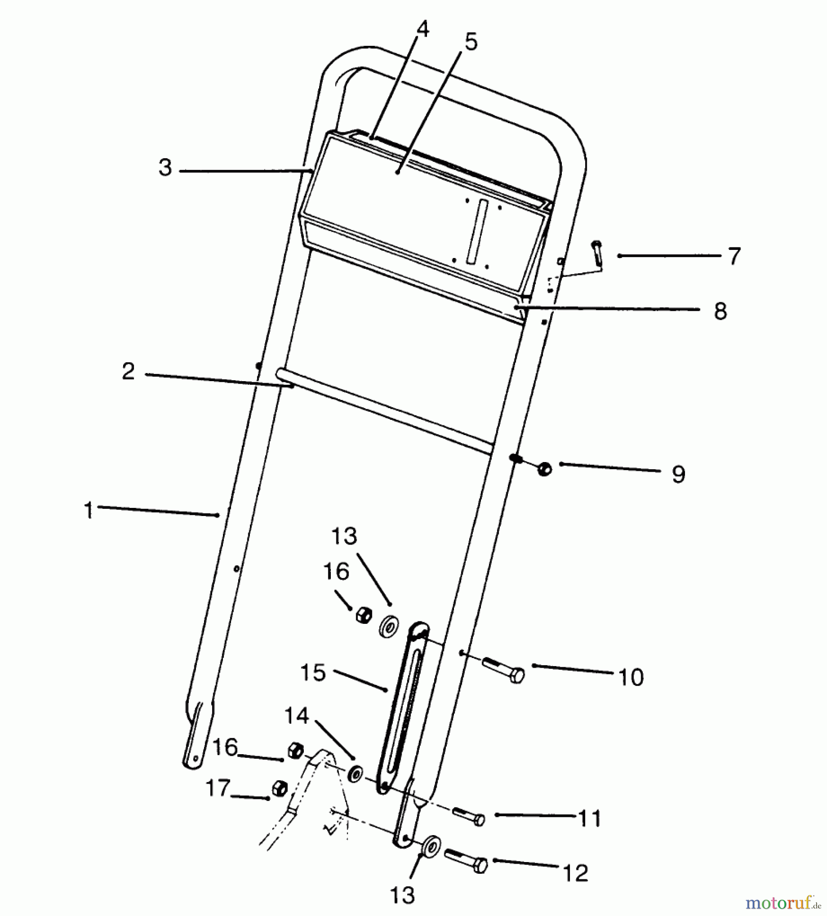 Toro Neu Mowers, Walk-Behind Seite 2 22044BC - Toro Lawnmower, 1995 (5900001-5999999) HANDLE ASSEMBLY