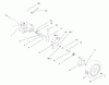 Toro 22161 - Recycler Mower, 1999 (9900001-9999999) Listas de piezas de repuesto y dibujos GEAR CASE & REAR WHEEL ASSEMBLY