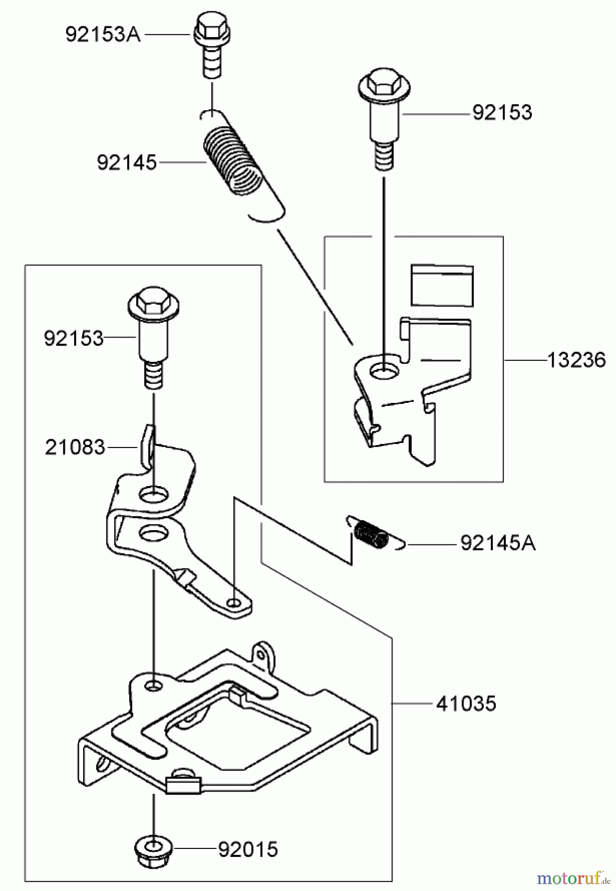 Toro Neu Mowers, Walk-Behind Seite 2 22164 (PT21) - Toro PT21 Trim Mower, 2007 (270003001-270999999) BRAKE AND COVER ASSEMBLY KAWASAKI FJ180V-AS28