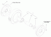Toro 22176 - 21" Heavy-Duty Recycler/Rear Bagger Lawnmower, 2004 (240000001-240999999) Ersatzteile FRONT AND REAR WHEEL ASSEMBLY