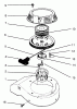Toro 22700B - 21" Commercial, Side Discharge Mower, 1994 (49000001-49999999) Listas de piezas de repuesto y dibujos RECOIL ASSEMBLY (MODEL NO. 47PP3-3)