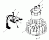 Toro 26621B - Lawnmower, 1991 (1000001-1999999) Ersatzteile MAGNETO & FLYWHEEL ASSEMBLY (ENGINE MODEL NO. VML0-2)