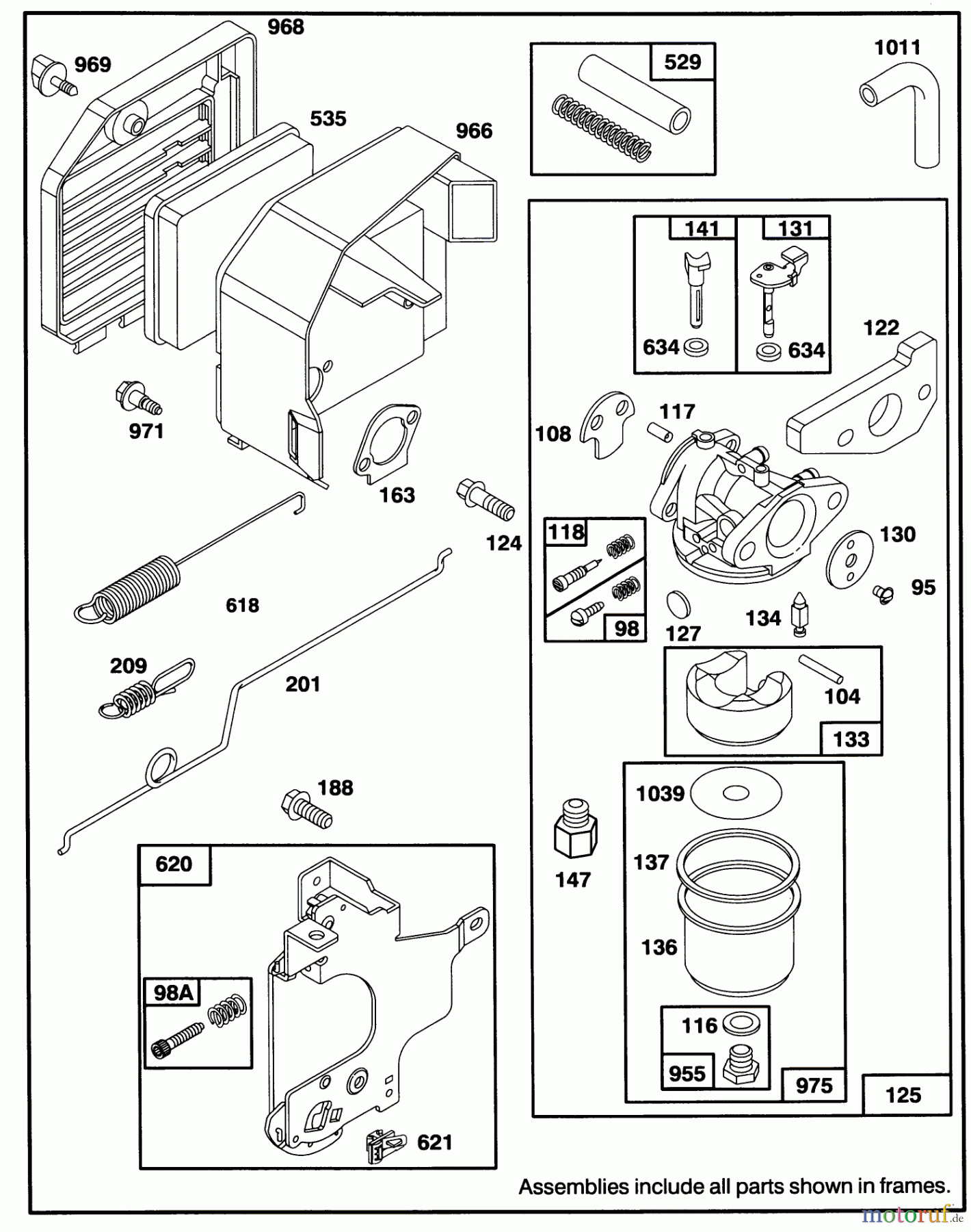  Toro Neu Mowers, Walk-Behind Seite 2 26631B - Toro Lawnmower, 1994 (4900001-4999999) ENGINE GTS-150 #1